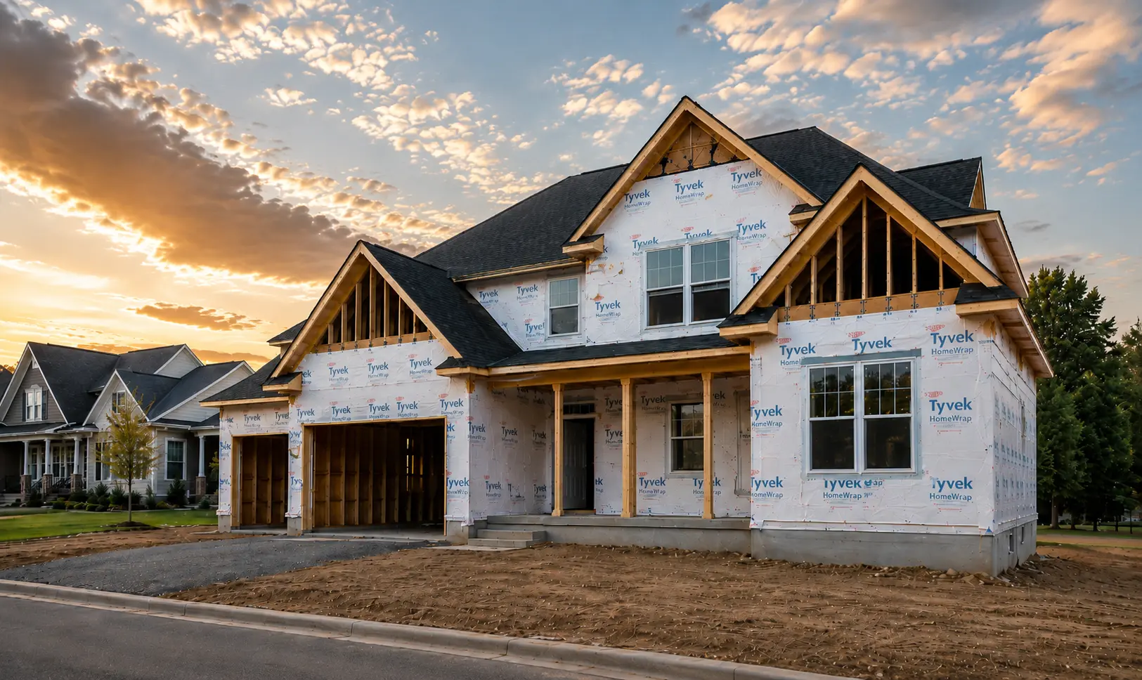 New Home in Bucks County is being built