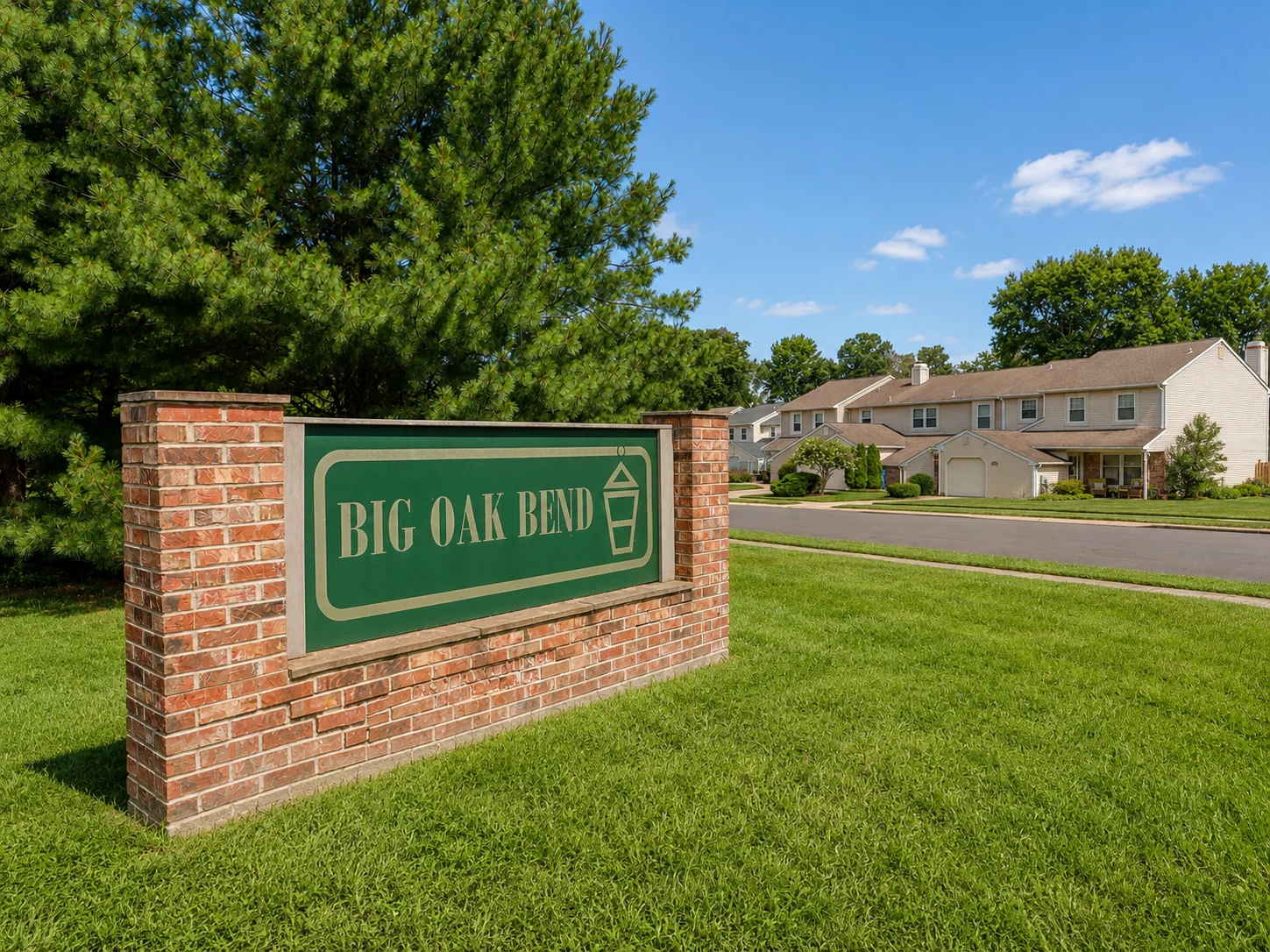 Entrance to Big Oak Bend in Yardley PA