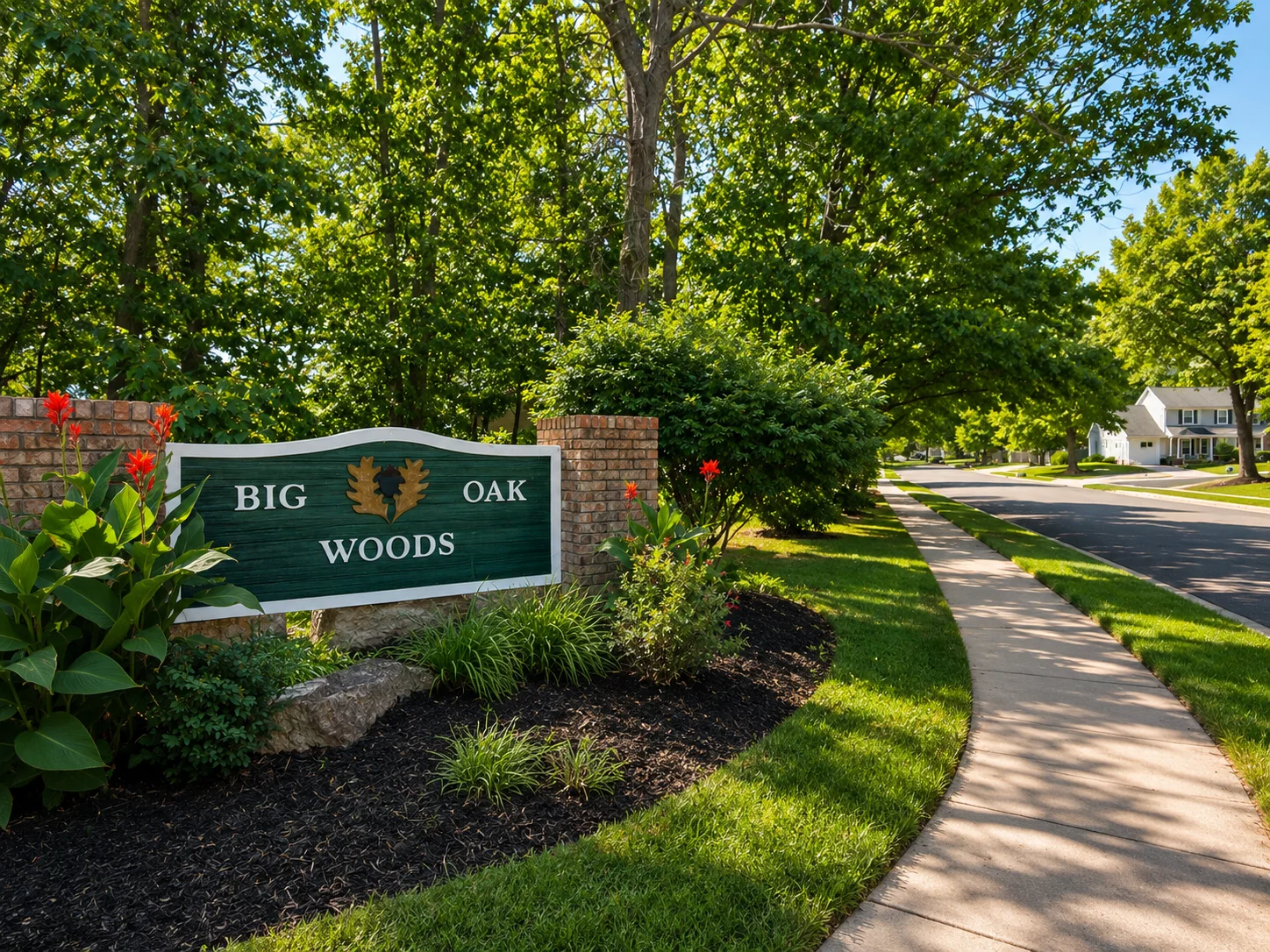 Entrance to Big Oak Woods in Yardley PA