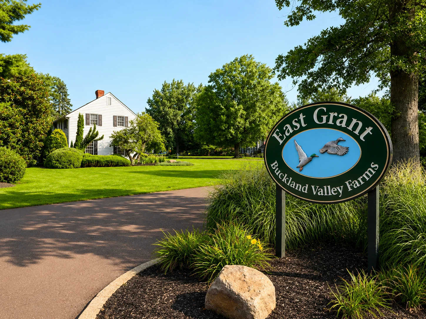 Entrance to Buckland Valley Farms in Washington Crossing PA