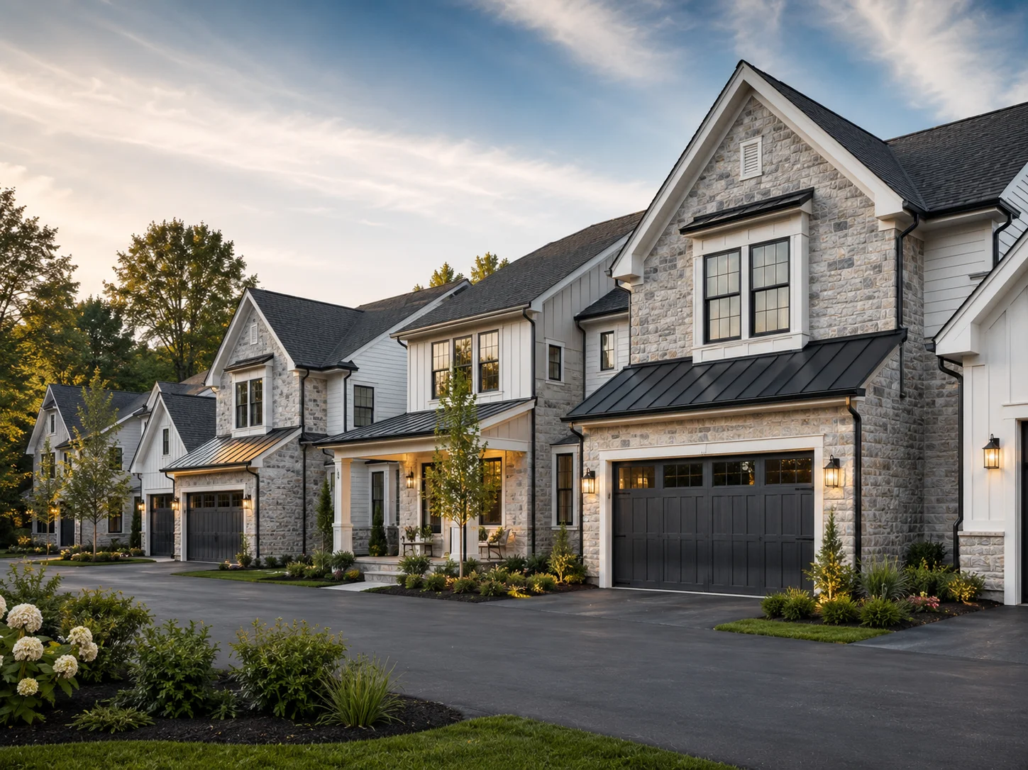 Luxury new construction townhomes in Bucks County, PA with garages