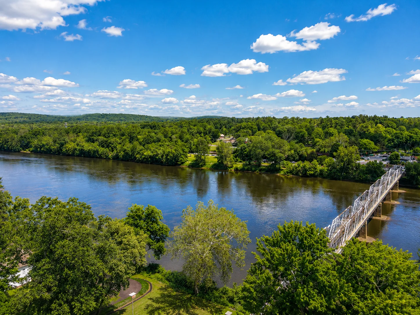 Delaware River near Washington Crossing between Bucks County Pennsylvania and New Jersey