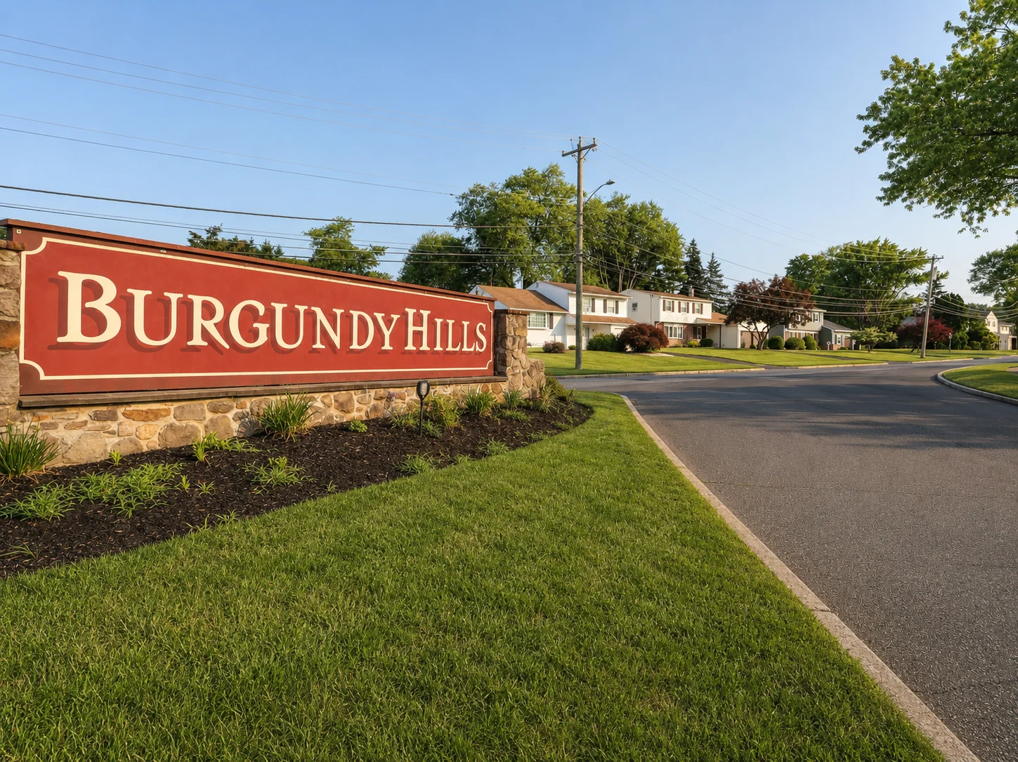 Entrance to Burgundy Hills in Southampton PA