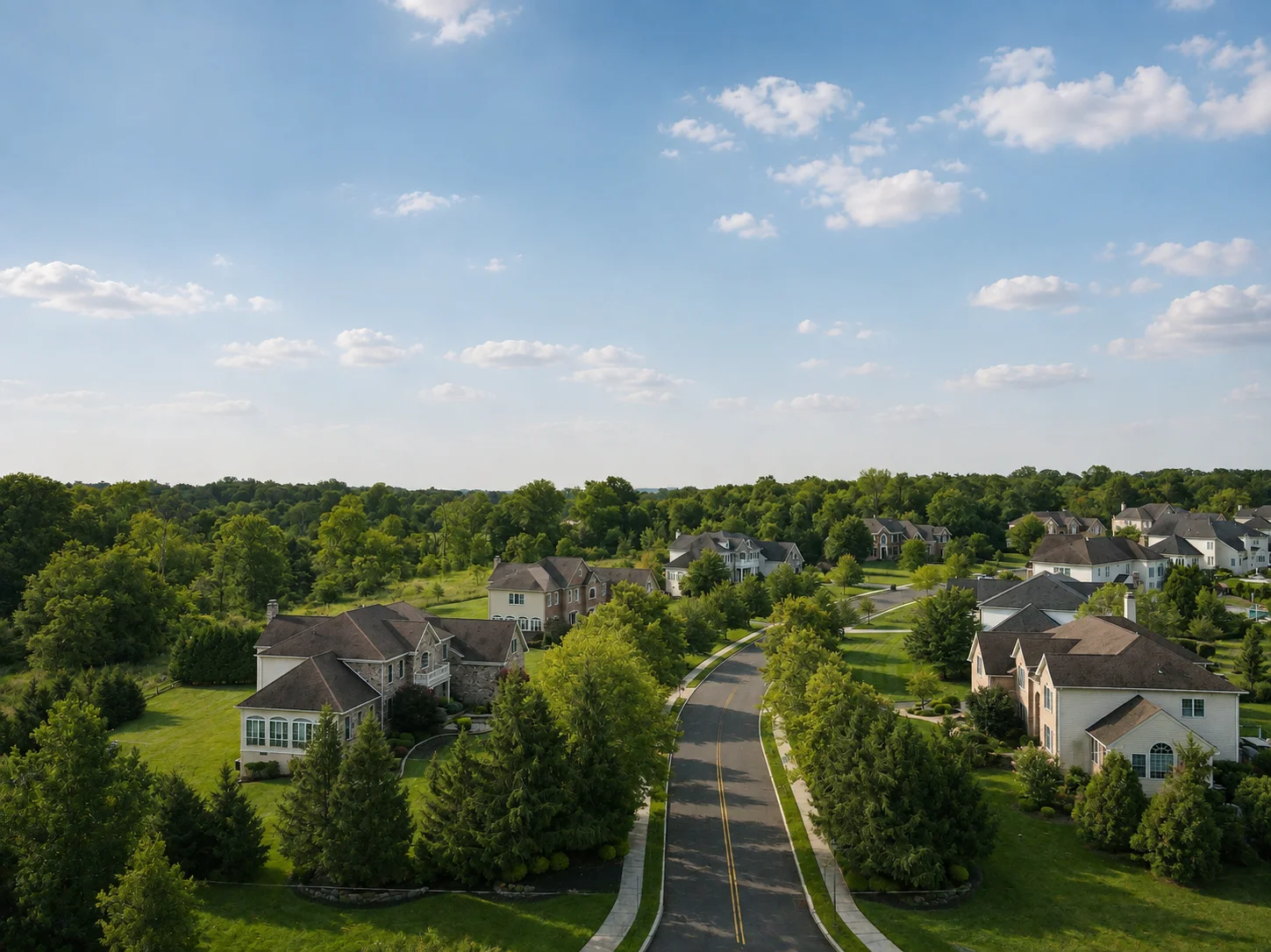 View of Chapman's Corner in Newtown PA