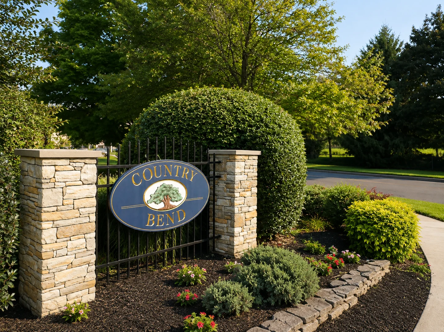Entrance to Country Bend in Newtown PA