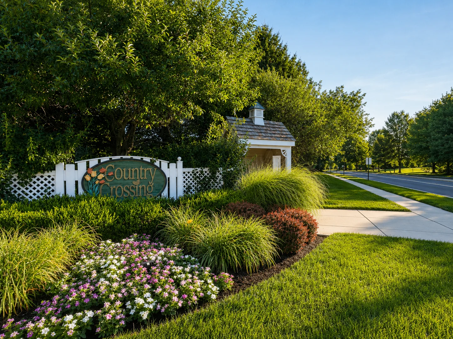 Entrance to Country Crossing in Warminster PA
