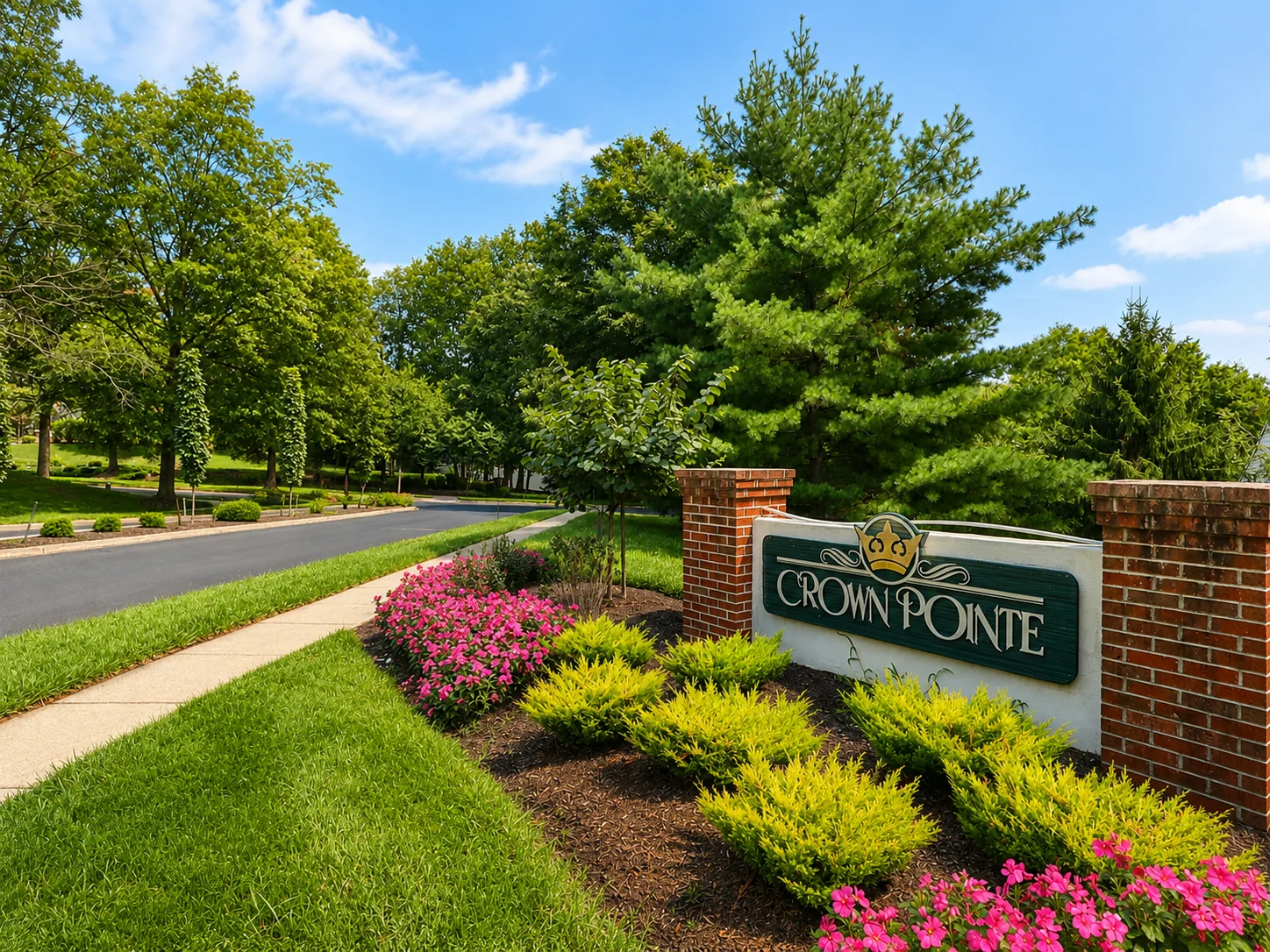 Entrance to Crown Pointe in Newtown PA