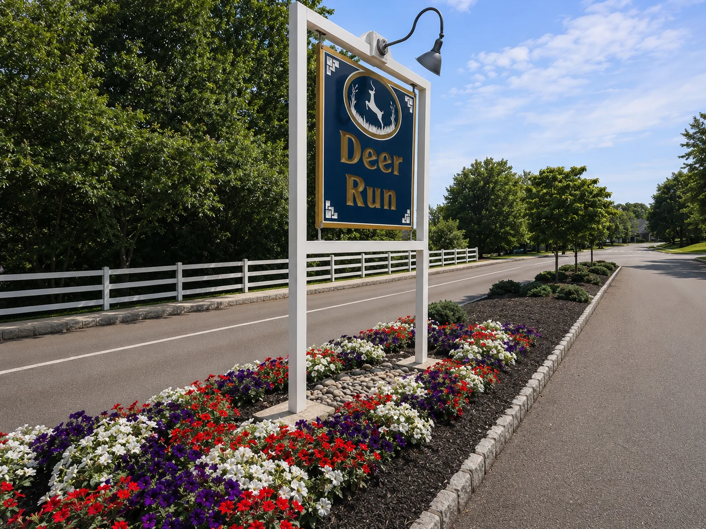 Entrance to Deer Run Courts in Jamison PA
