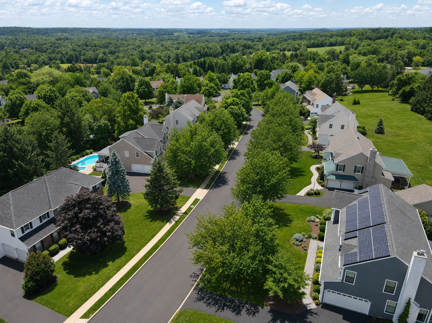 View of Durham Ridge in Doylestown PA