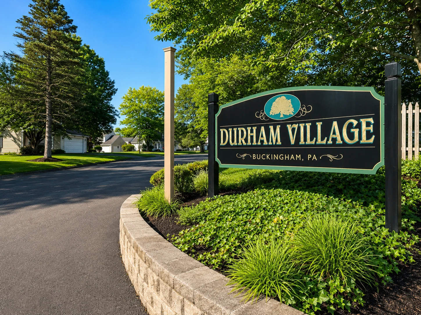 Entrance to Durham Village in Doylestown PA