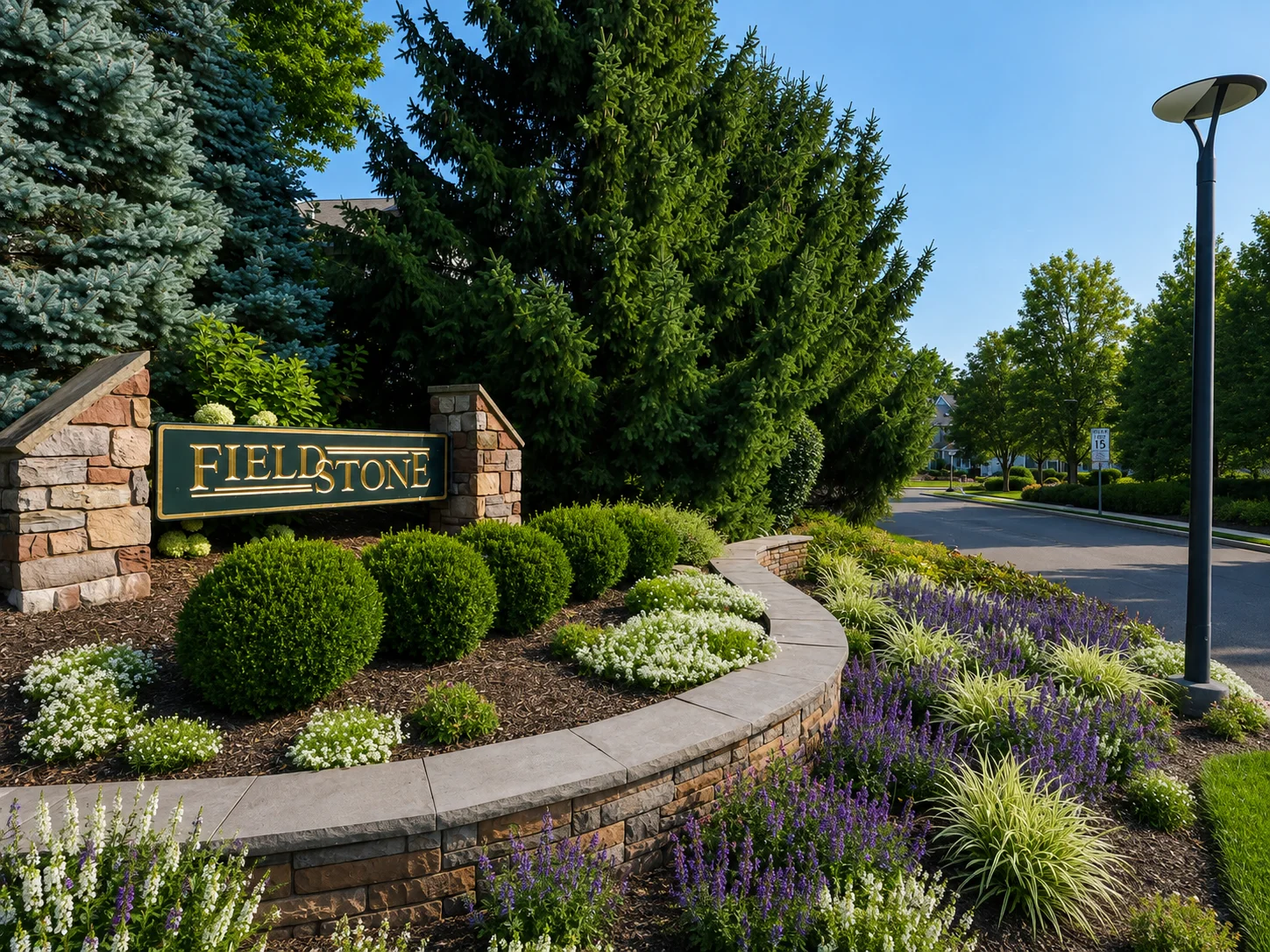 Entrance to Fieldstone in New Hope PA