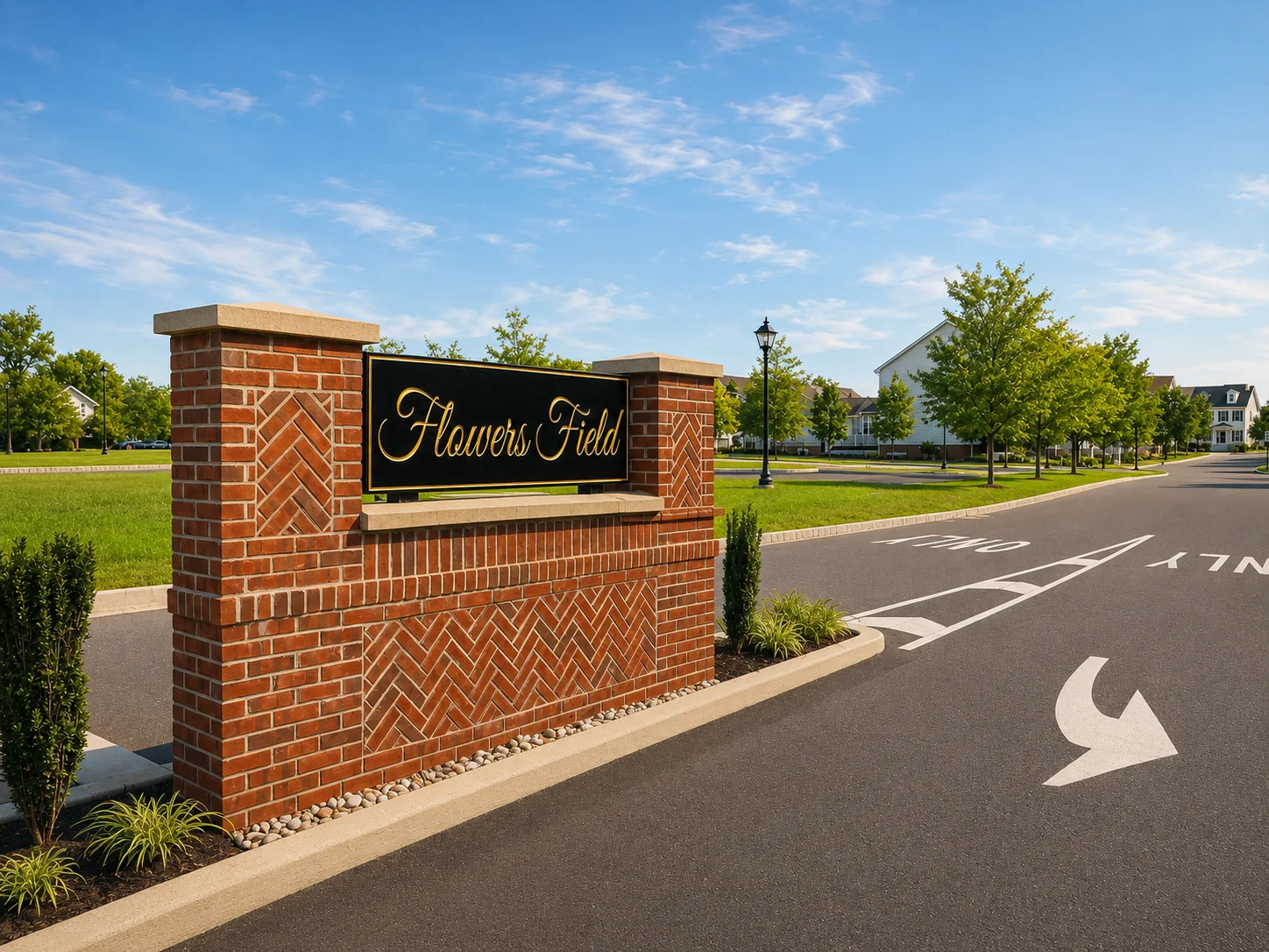 Entrance to Flowers Field in Yardley PA