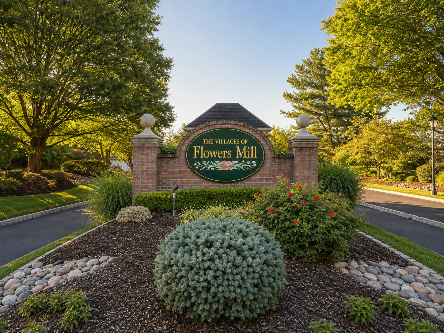 Entrance to The Villages of Flowers Mill in Langhorne PA