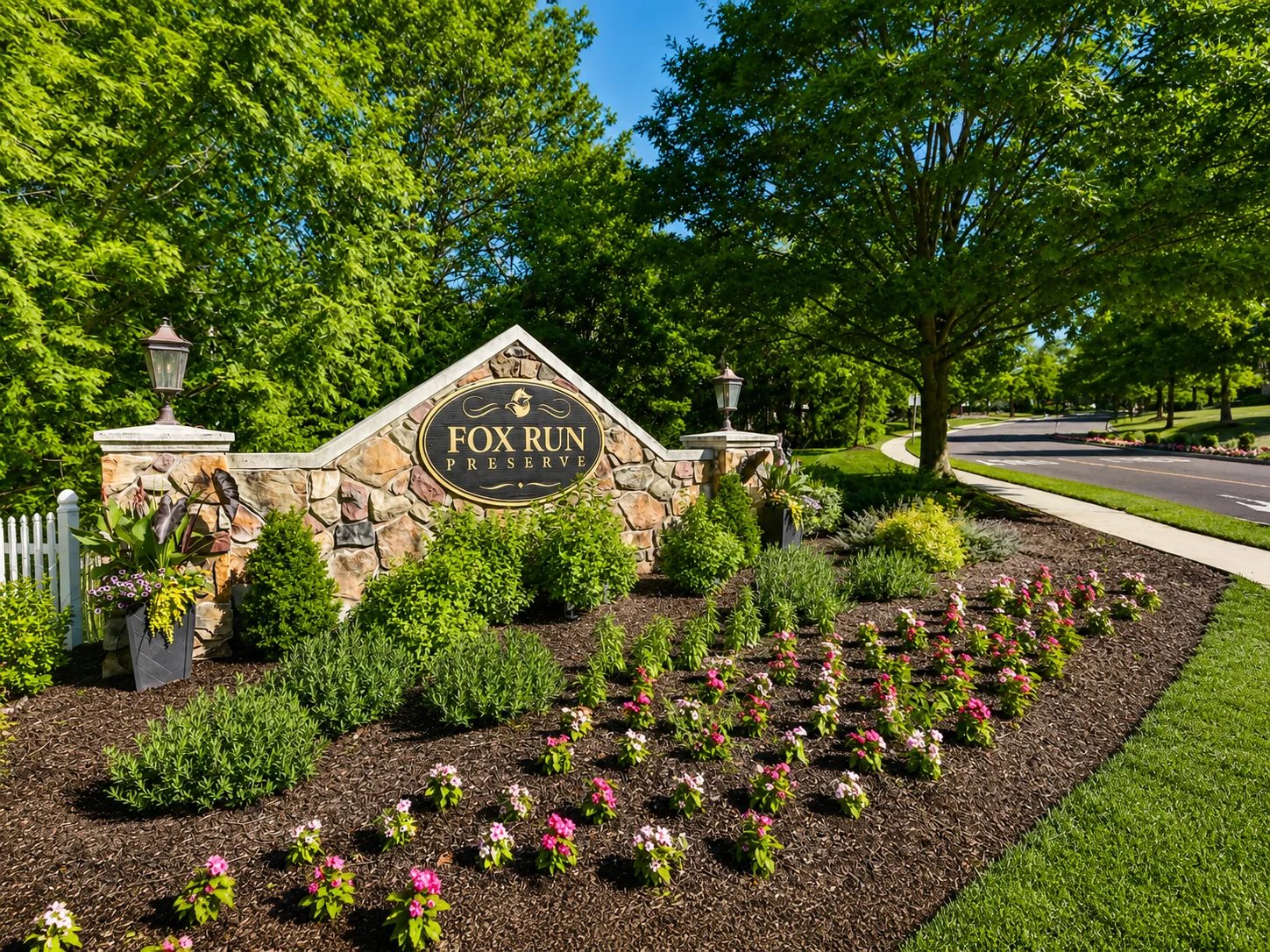 Entrance to Fox Run Preserve in New Hope PA