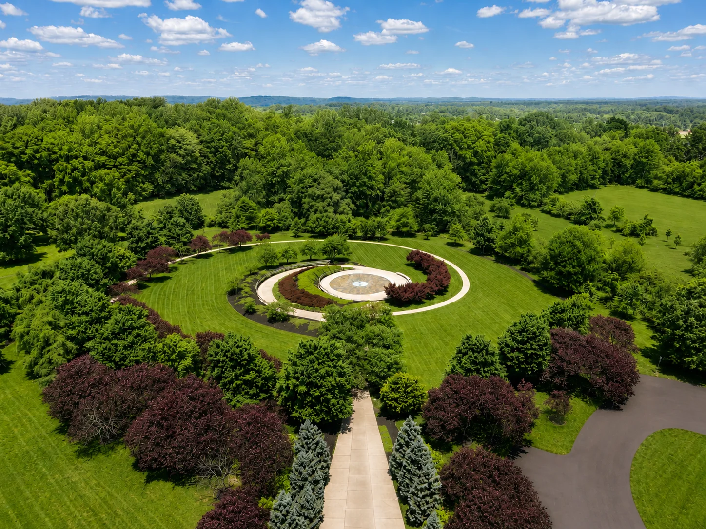 Garden of Reflection in Lower Makefield Township near Yardley, PA.