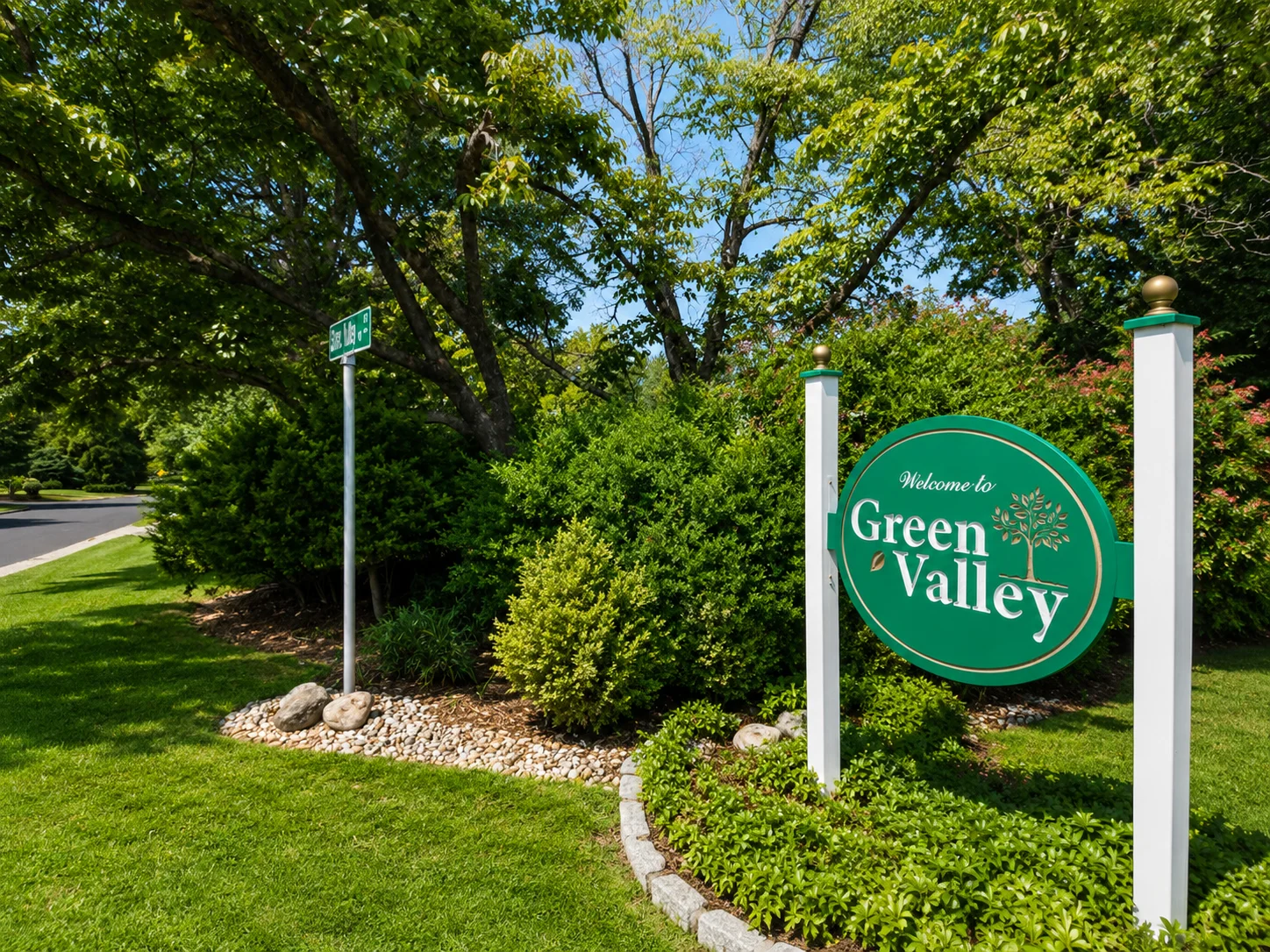 Entrance to Green Valley in Langhorne PA