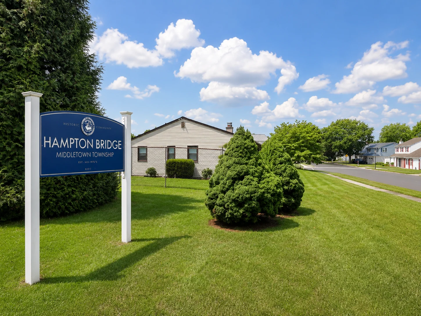 Entrance to Hampton Bridge in Langhorne PA