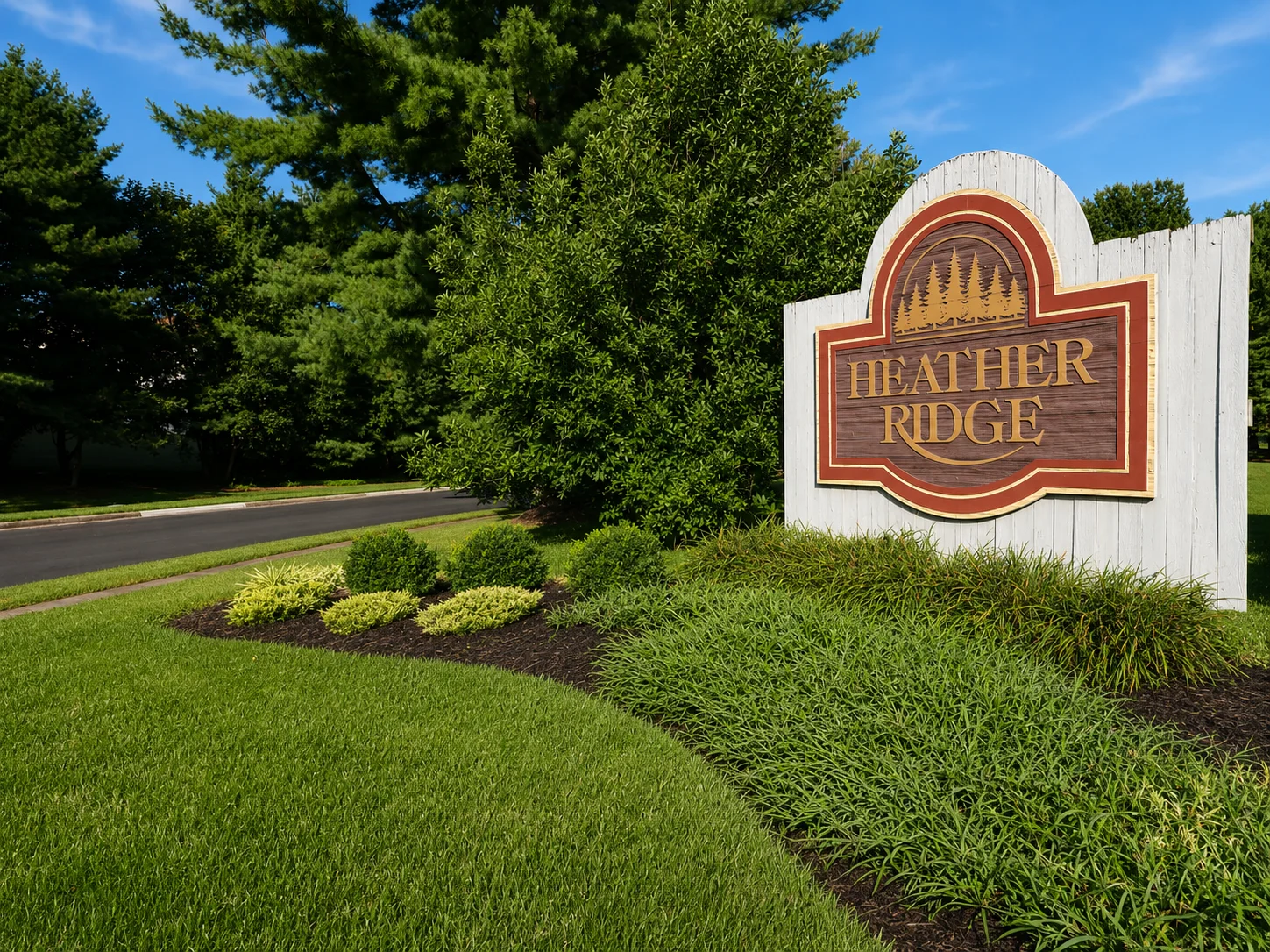 Entrance to Heather Ridge in Newtown PA