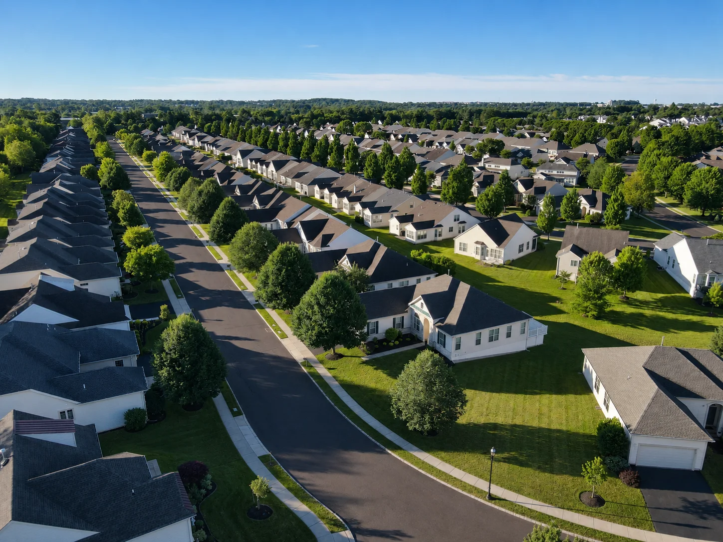 Aerial view of homes in Heritage Creek Estates