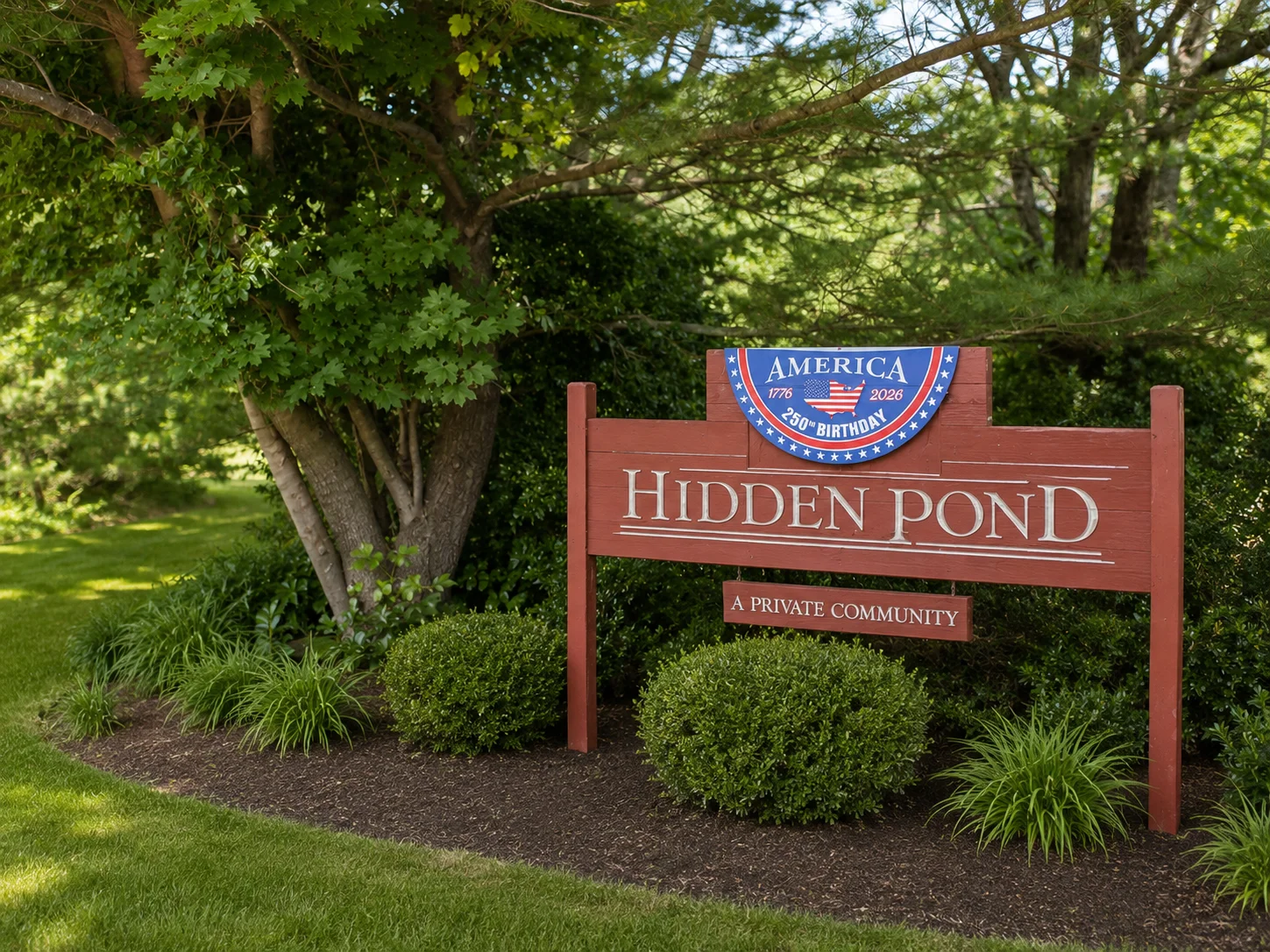 Entrance to Hidden Pond in Warrington PA