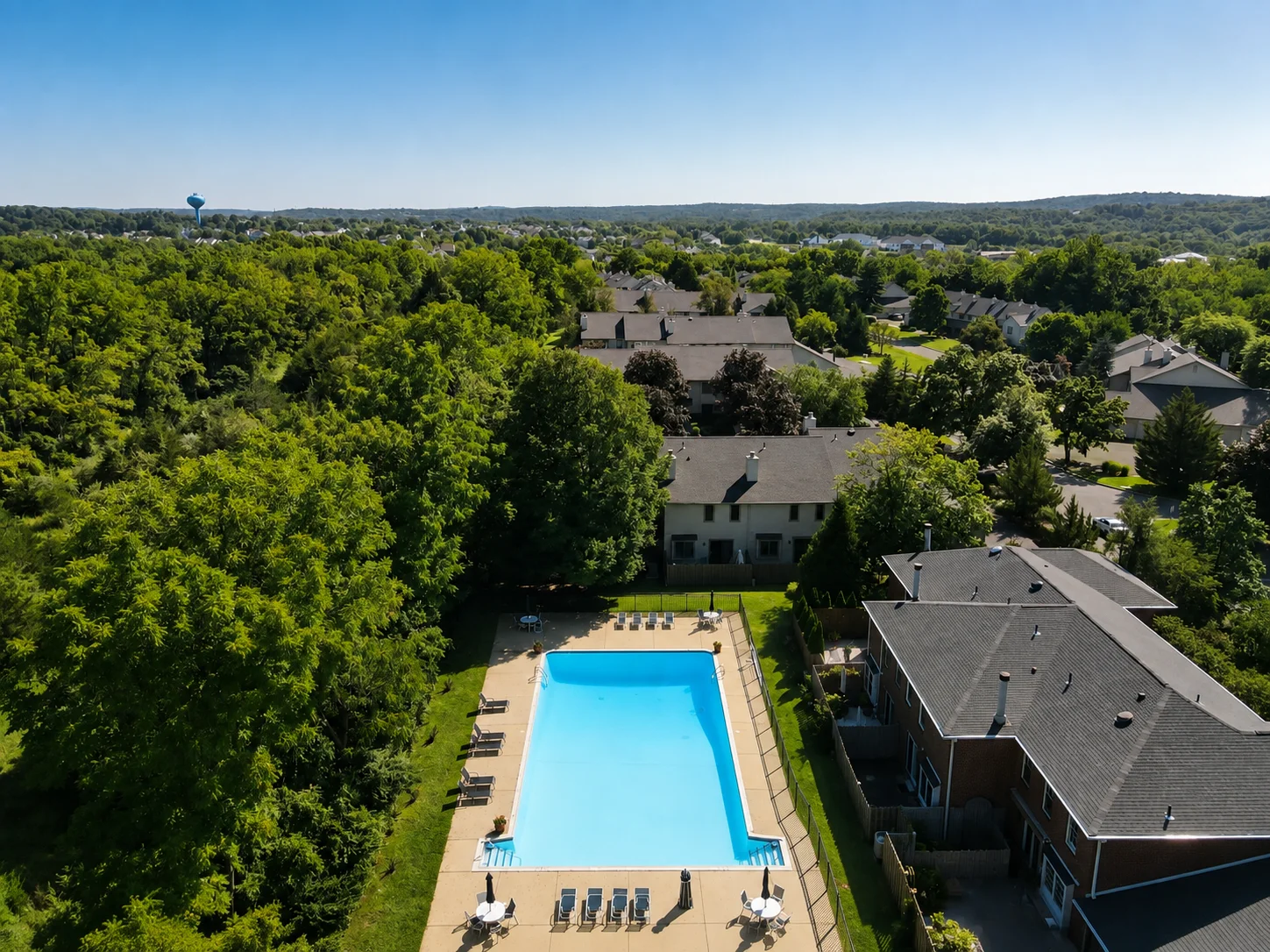 Pool and amenities at Ingham Mews in New Hope PA