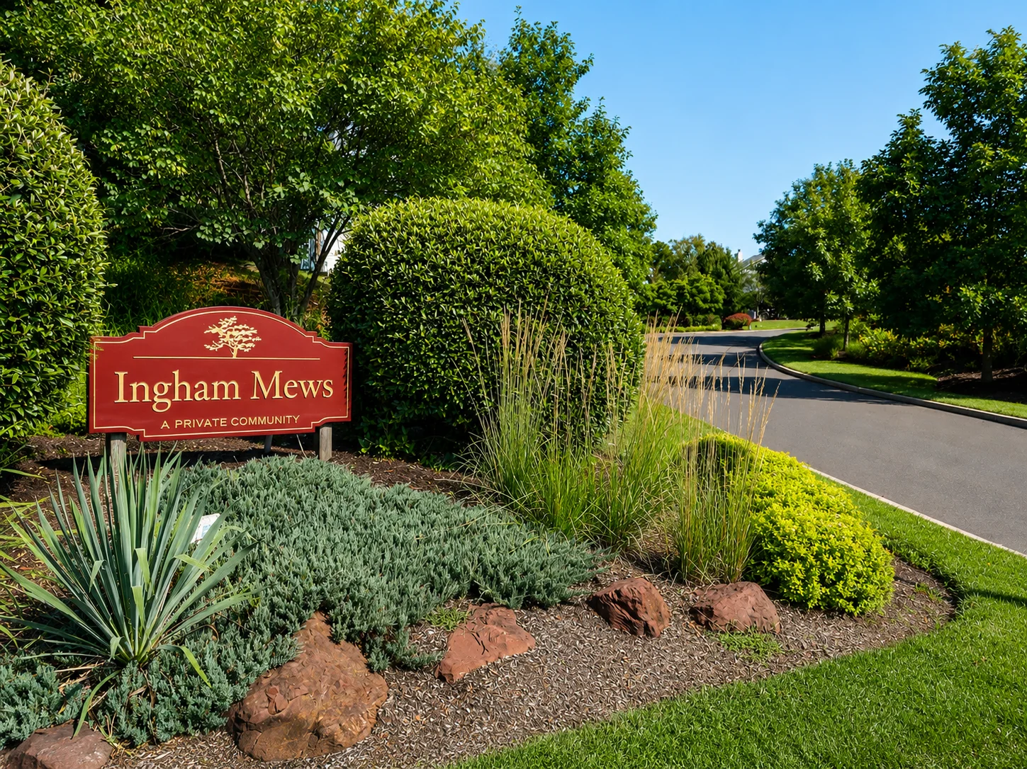 Entrance to Ingham Mews in New Hope PA