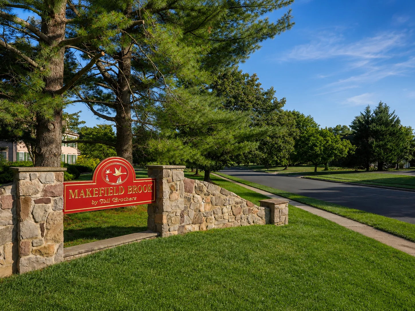 Entrance to Makefield Brook in Yardley PA