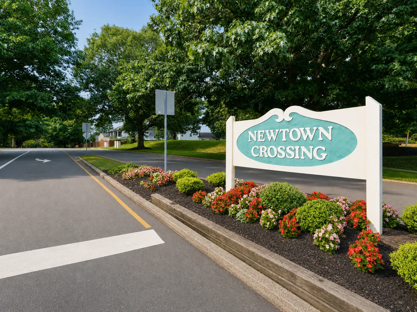 Entrance to Newtown Crossing in Newtown PA