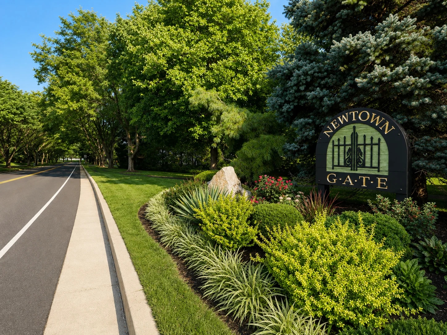 Entrance to Newtown Gate in Newtown PA