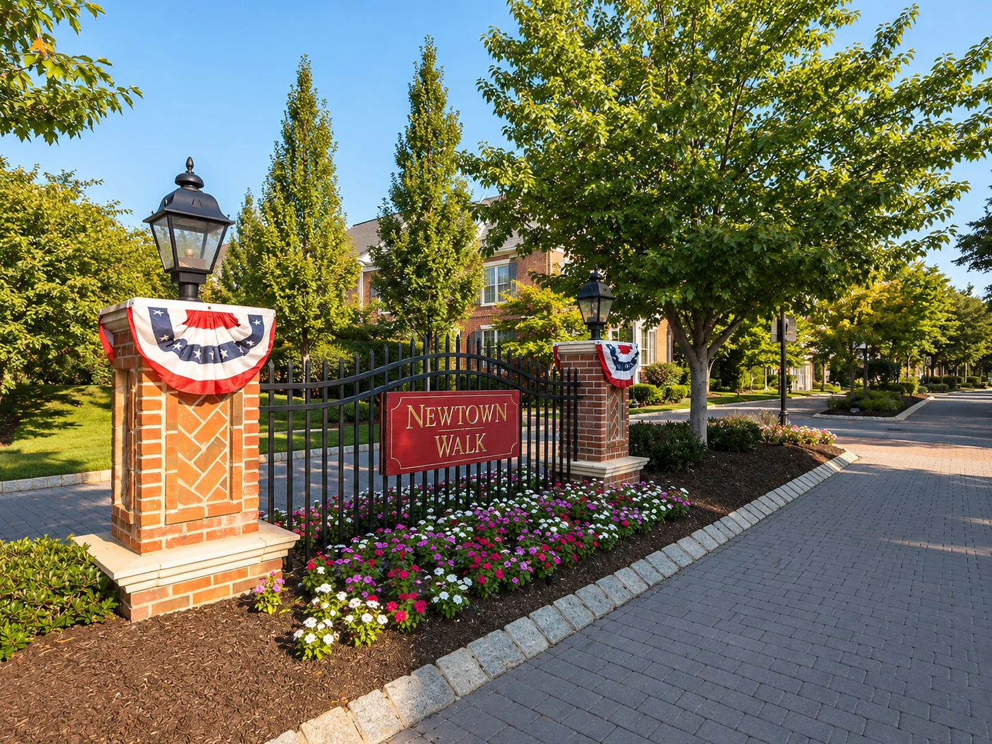 Entrance to Newtown Walk in Newtown PA