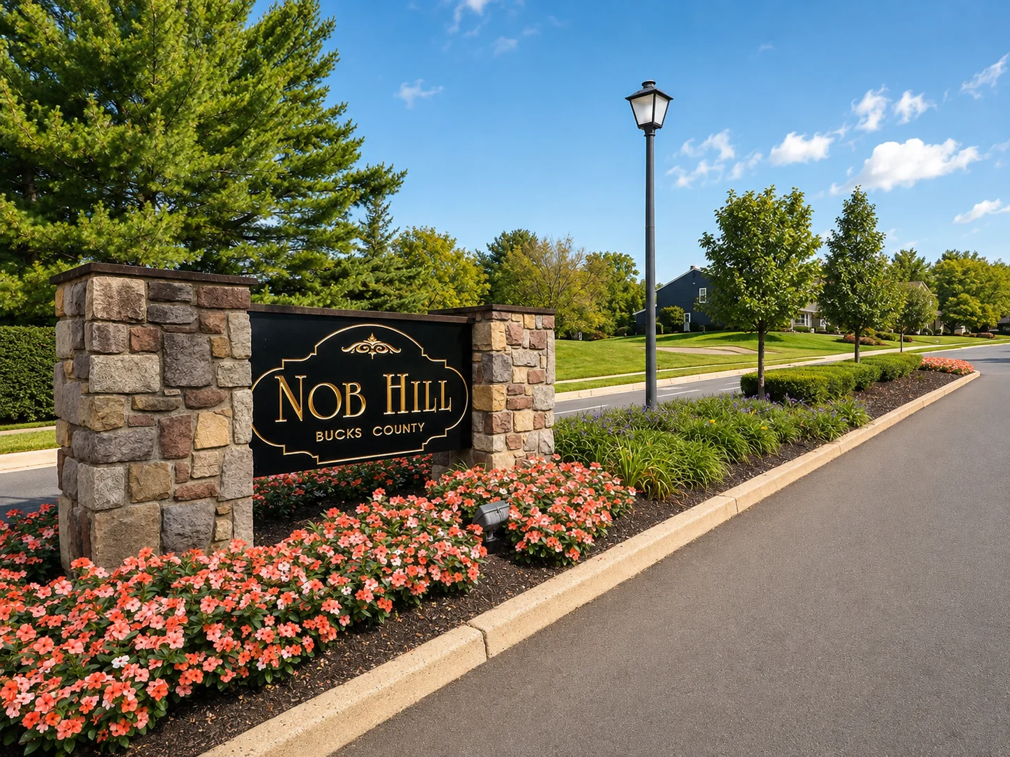 Entrance to Nob Hill in Newtown PA