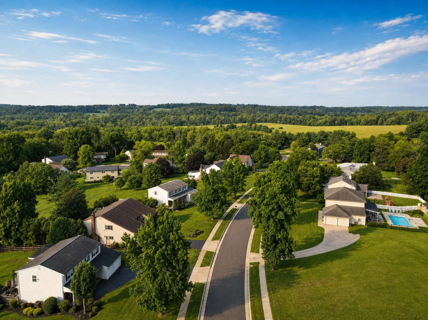 Single-family homes in Nob Hill in Newtown PA