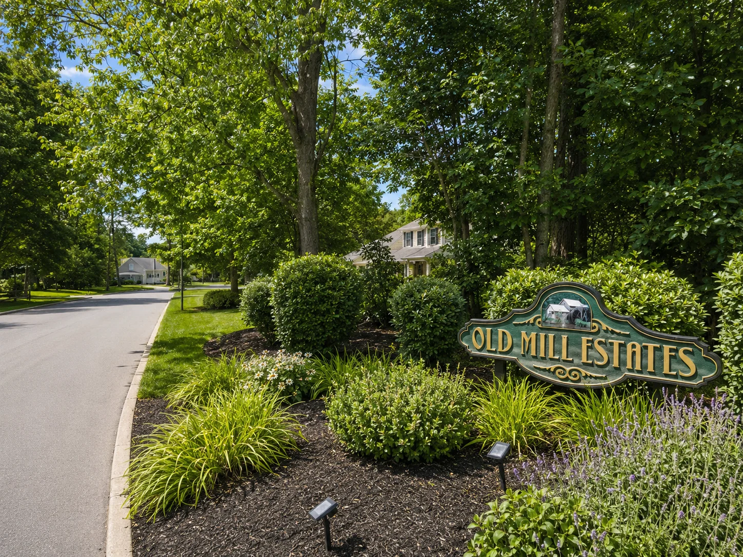Entrance to Old Mill Estates in Doylestown PA