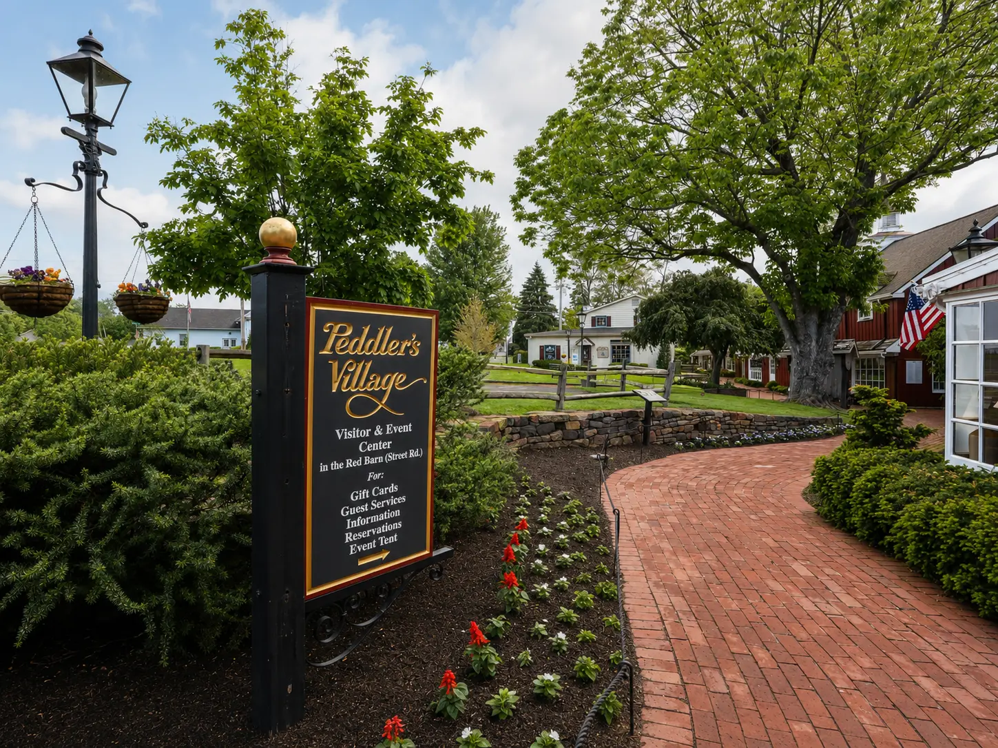 Peddler&rsquo;s Village in Lahaska, located in Buckingham Township near New Hope, PA