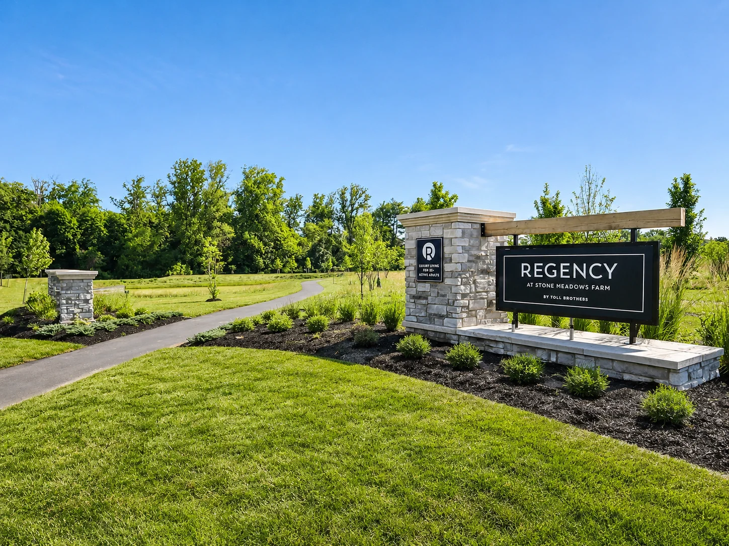 Entrance to Regency at Stone Meadows Farm in Langhorne PA