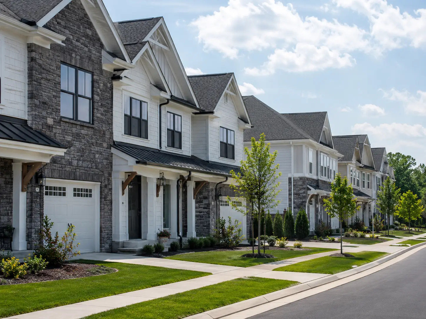 New construction homes in a Richboro area neighborhood