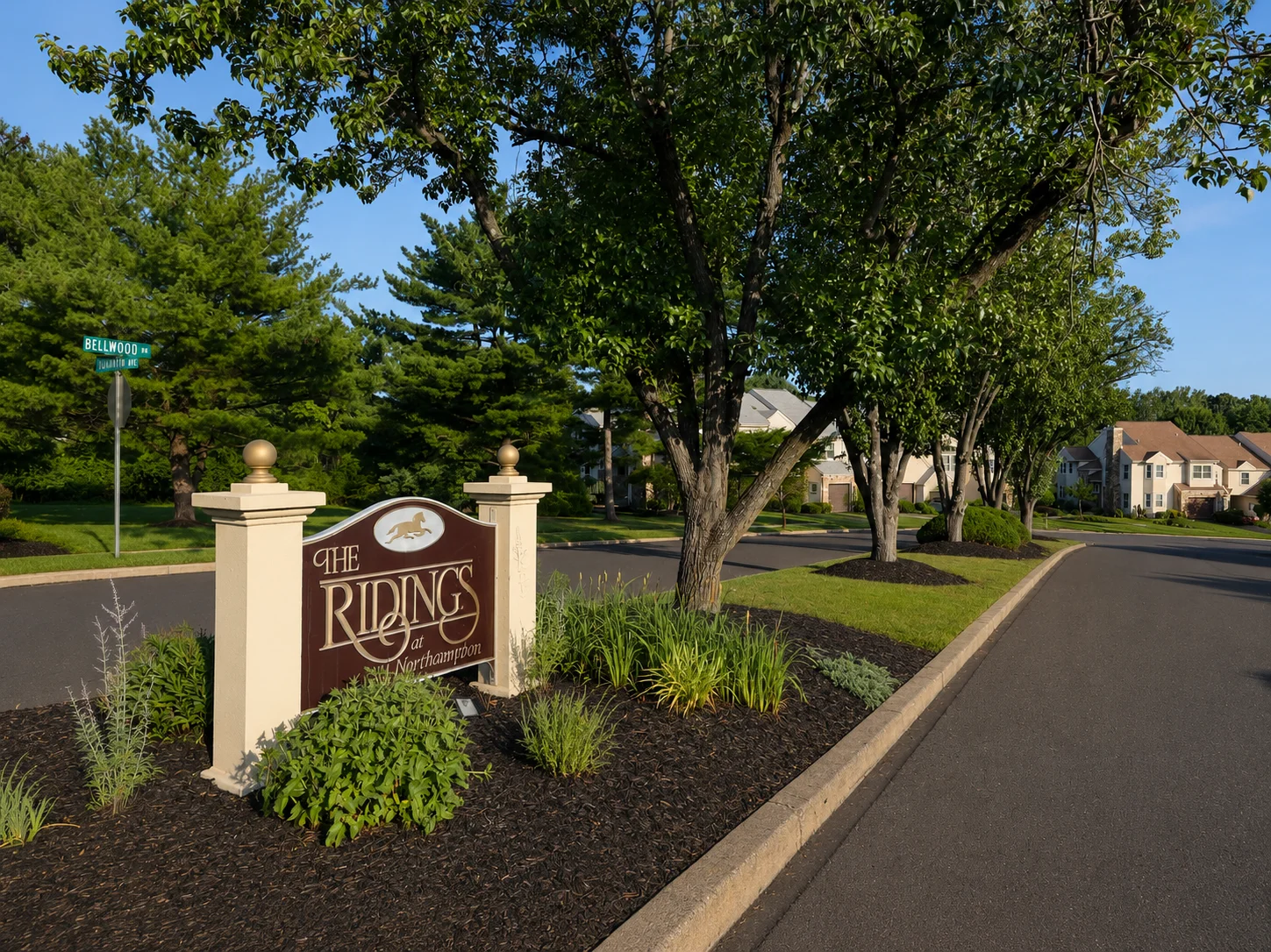 Entrance to Ridings of Northampton in Upper Holland PA