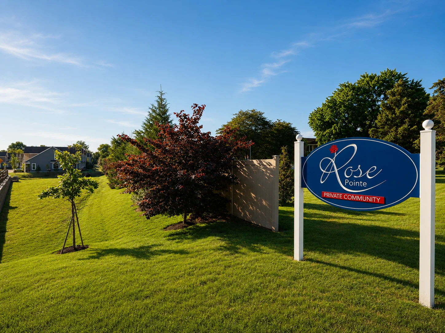 Entrance to Rose Pointe in Warminster PA