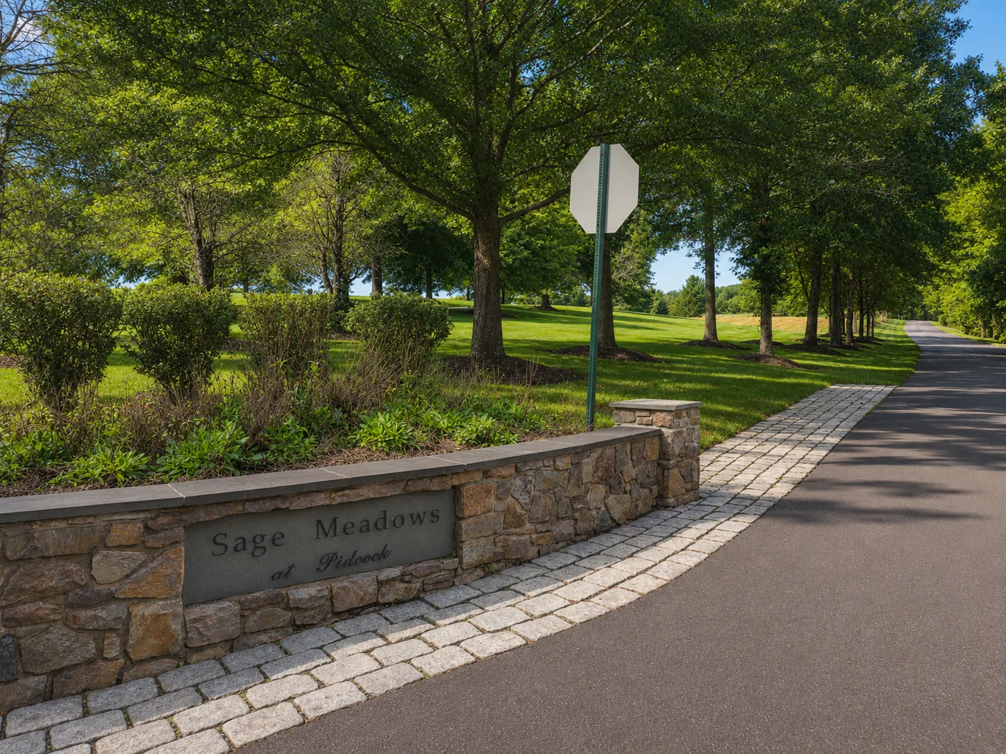Entrance to Sage Meadows at Pidcock in New Hope PA