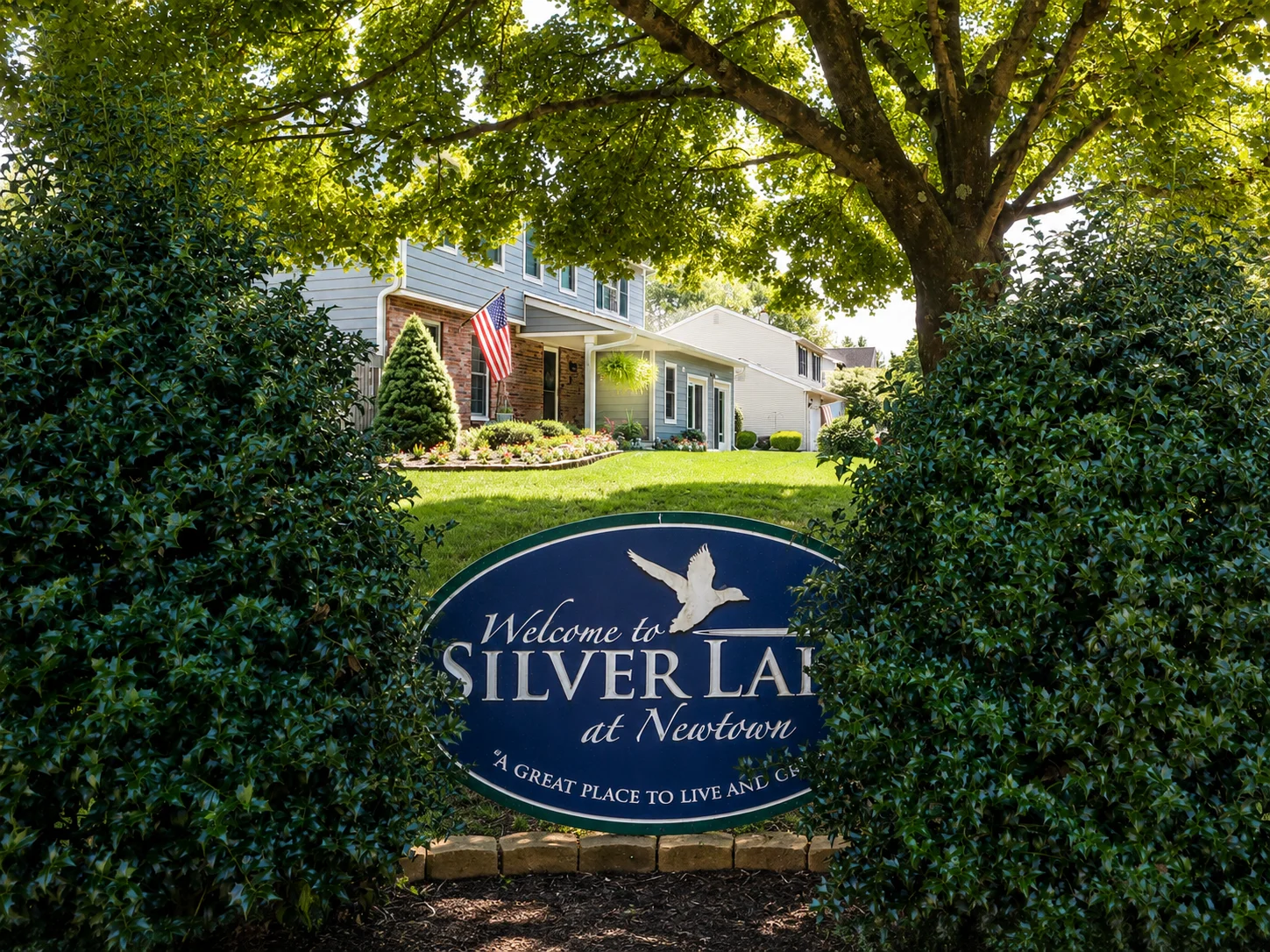 Entrance to Silver Lake at Newtown in Langhorne PA