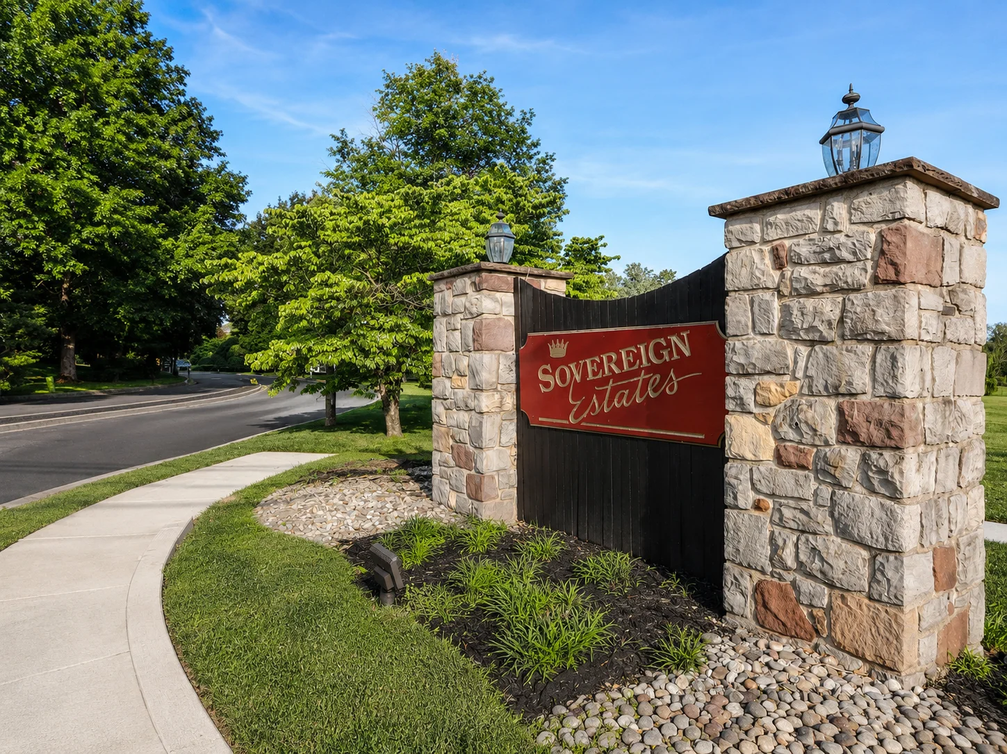 Entrance to Sovereign Estates in Jamison PA