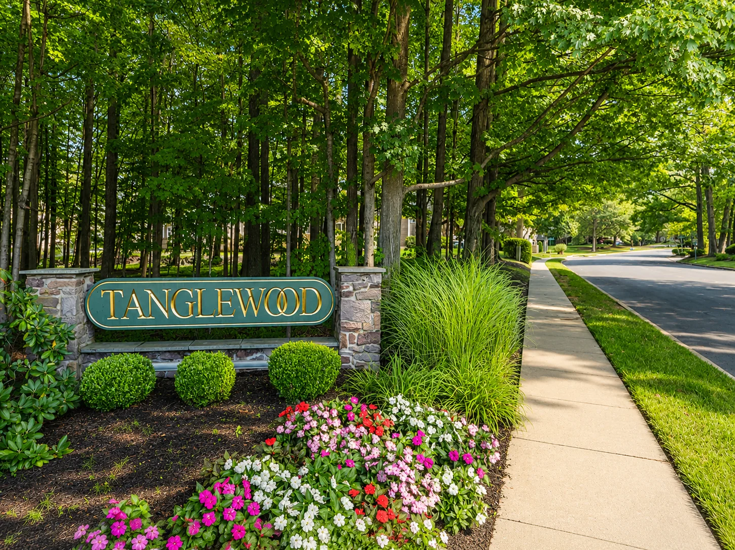 Entrance to Tanglewood in Yardley PA