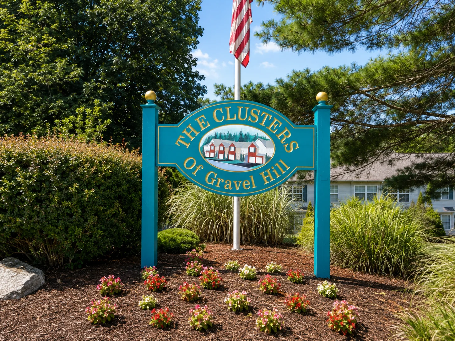 Entrance to The Clusters of Gravel Hill in Southampton PA