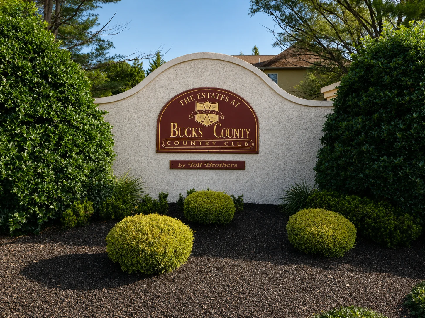 Entrance to The Estates at Bucks County Country Club in Jamison PA