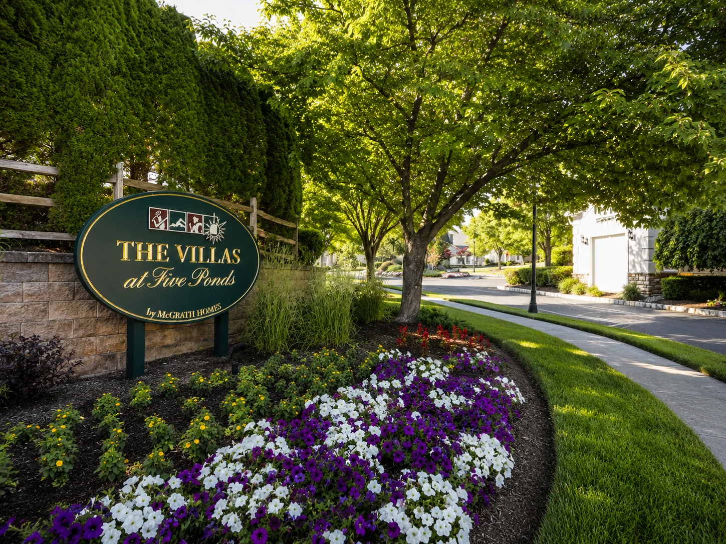 Entrance to The Villas at Five Ponds in Warminster PA