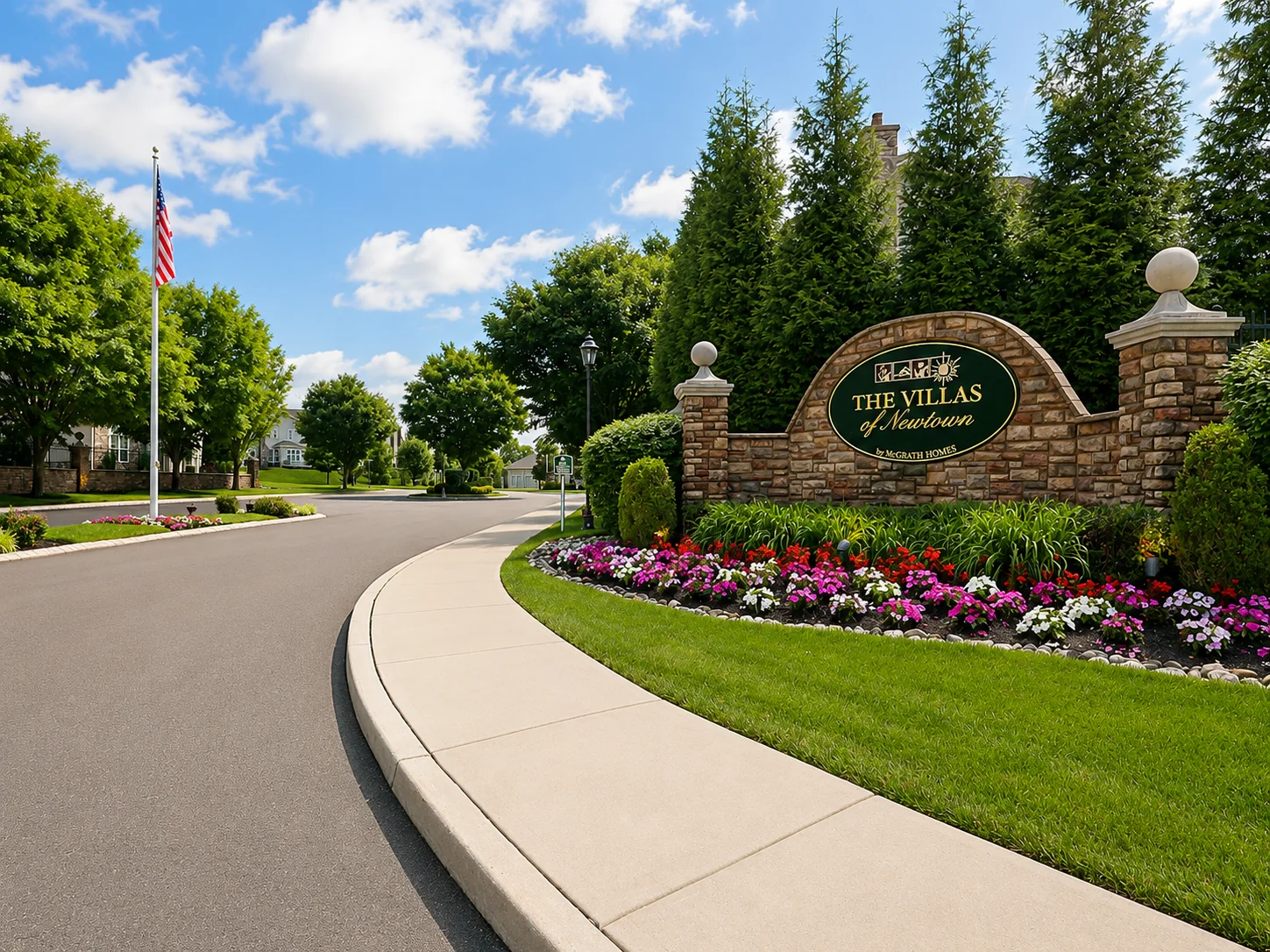 Entrance to The Villas of Newtown in Newtown PA
