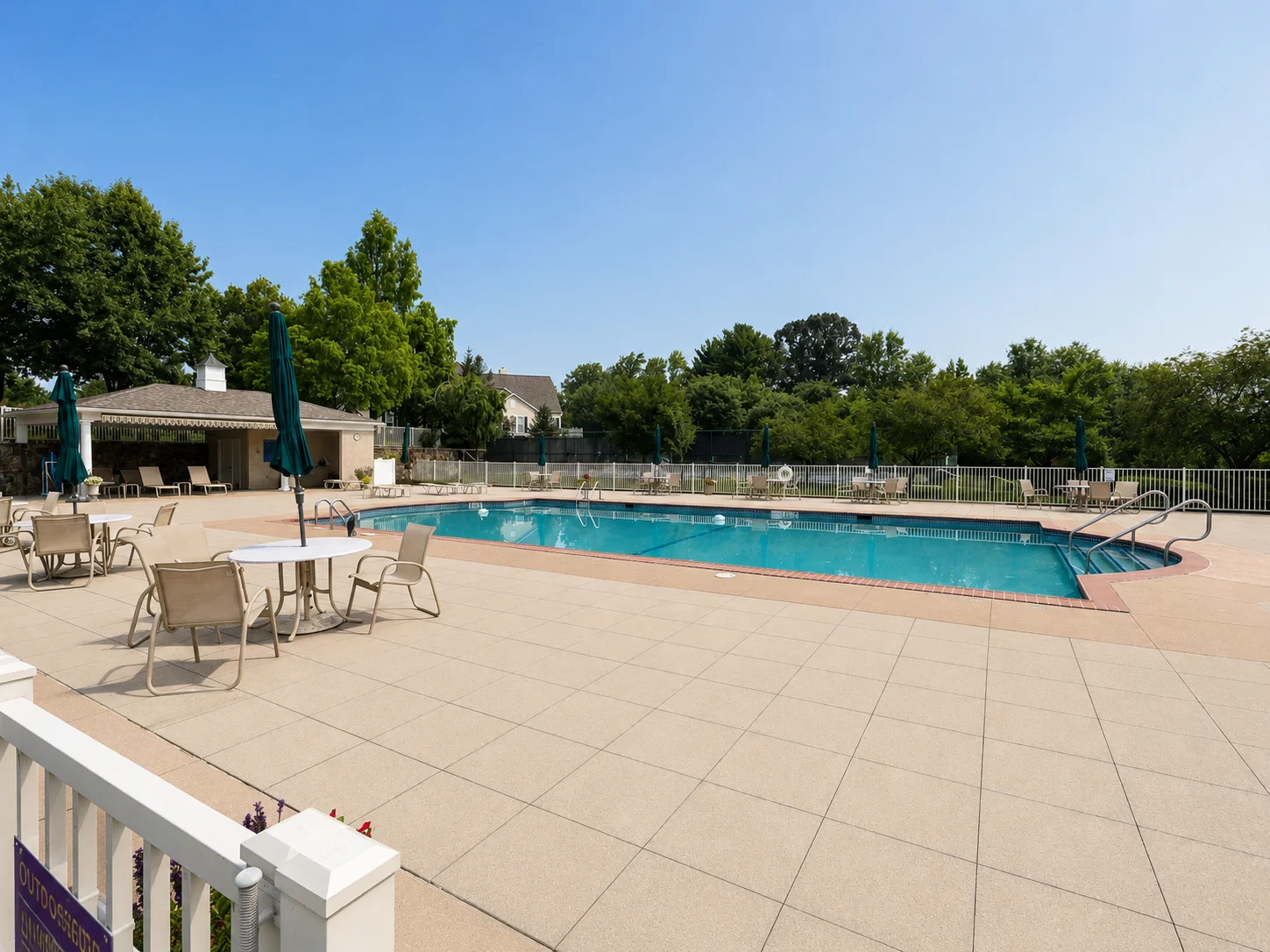 Outdoor pool at Traditions at Washington Crossing 55+ community