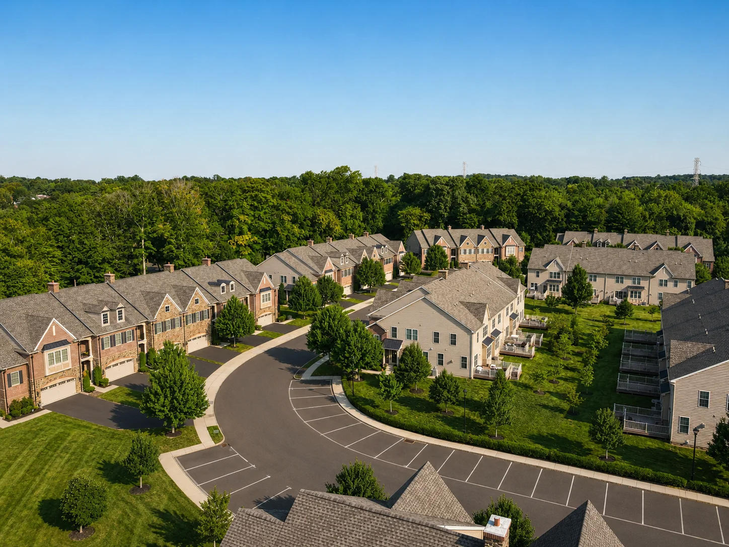 Luxury townhomes in Walden Square in Newtown PA