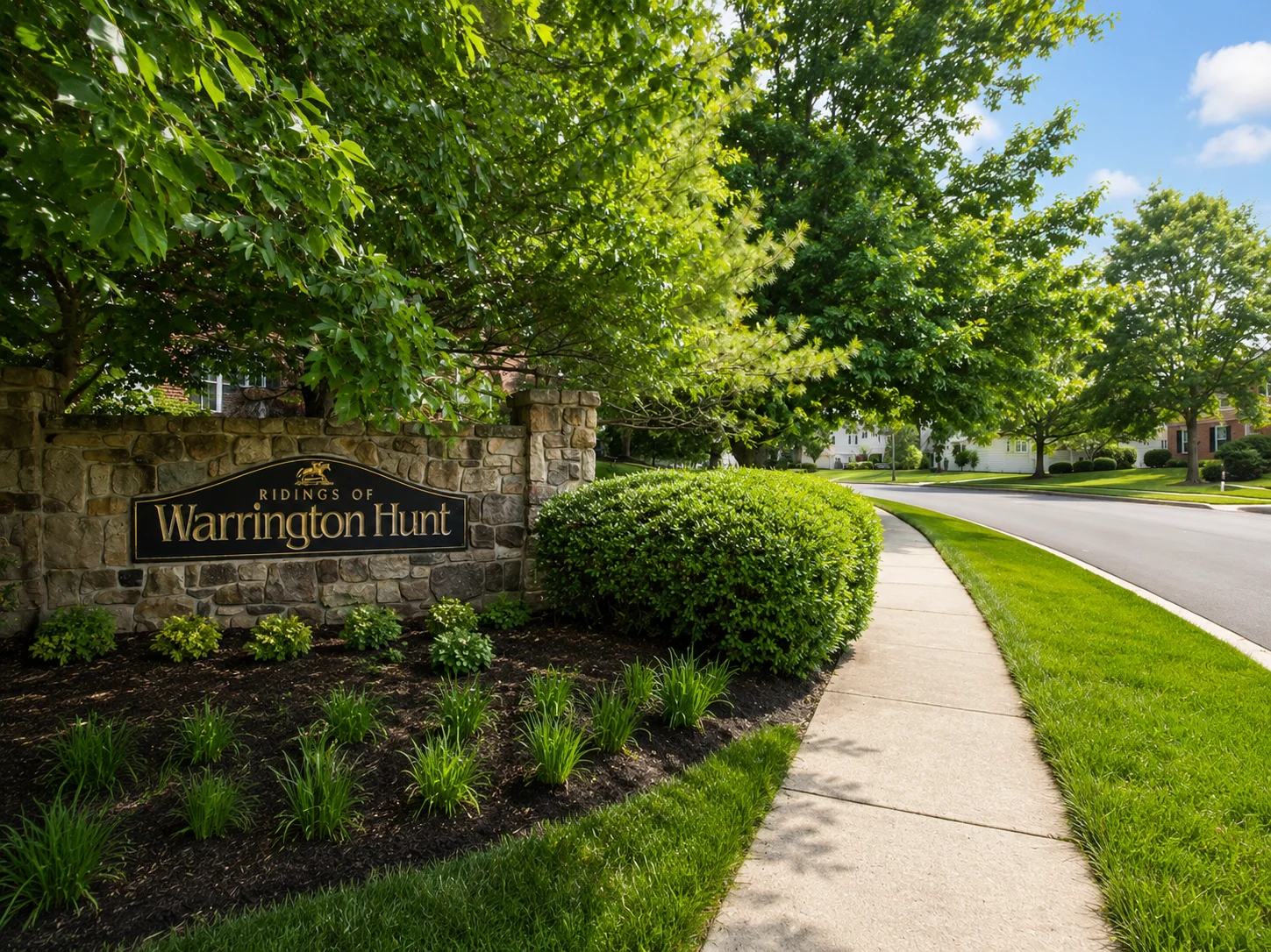 Entrance to Warrington Hunt in Chalfont PA