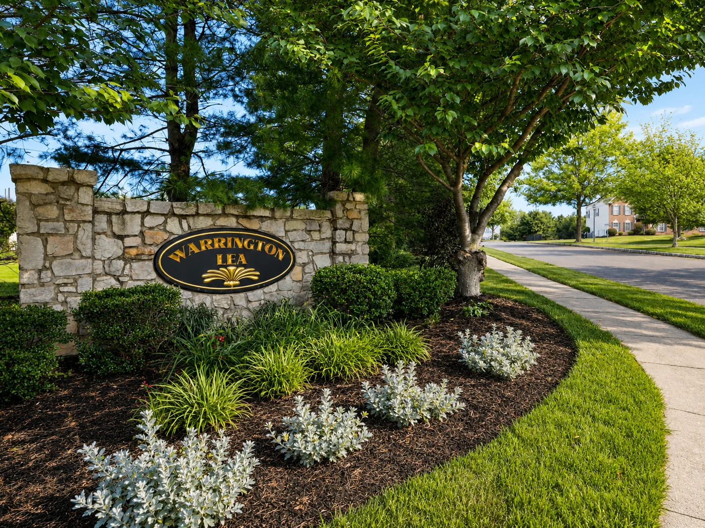 Entrance to Warrington Lea in Chalfont PA